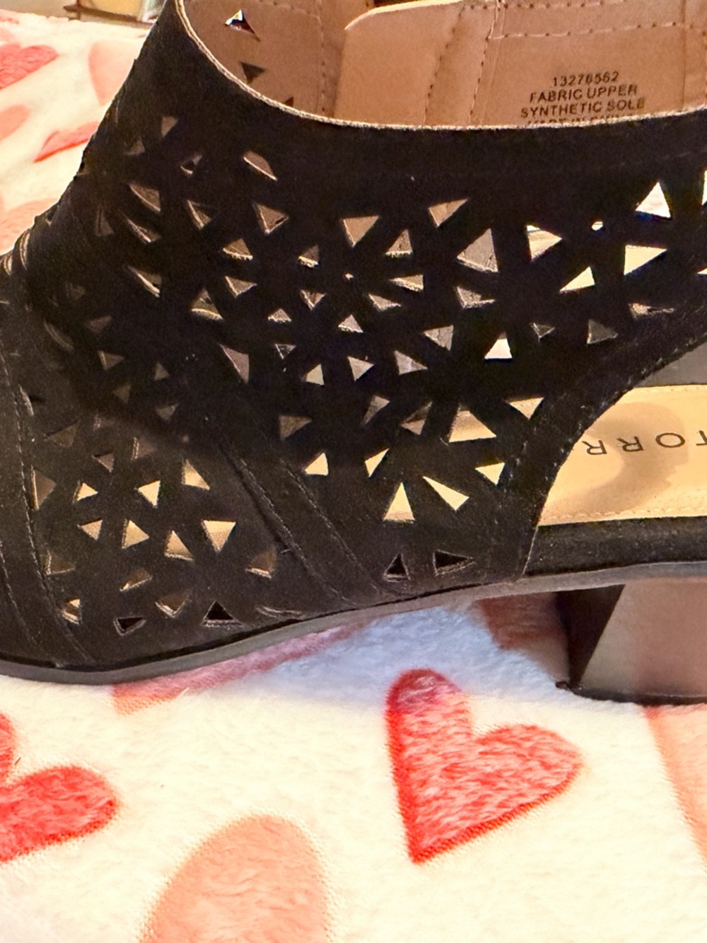 Torrid- Black Cutout Peep-Toe Ankle Shooties - Picture 2 of 6